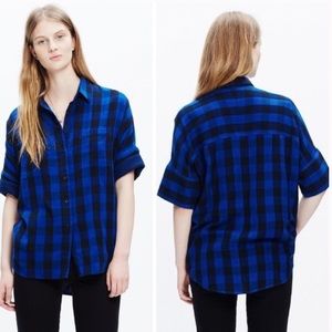 Madewell flannel courier shirt - blue plaid